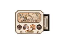 Cubierta decorativa para caja de fusibles Arte de cubierta caja eléctrica estilo viento vintage: diseño tablero perforado for decoración estantes, corrector corriente débil(Color 2,45CMx35CM)