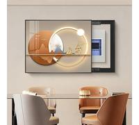 Cubierta decorativa para caja de medidores eléctricos, panel de gabinete de caja de fusibles extraíble, uso en interiores, adecuado para decoración del hogar, fácil de instalar