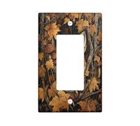 Cubierta decorativa para interruptor de 1 banda, diseño de zorro de bosque otoñal, placa frontal eléctrica de animales para decoración de dormitorio y sala de estar