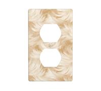 Cubierta decorativa para interruptor de luz con pinceladas onduladas y rizadas, 1 banda, placa de pared para cocina, baño, tamaño 7 x 11,4 cm