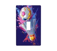 Cubierta decorativa para interruptor de luz de balón de fútbol de arte pop abstracto, 1 banda, placa de pared para cocina, granja, dormitorio, baño, decoración artística