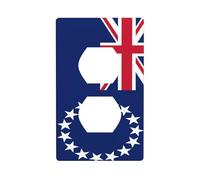 Cubierta decorativa para interruptor de luz de la bandera de las Islas Cook, 1 banda, placa de pared para cocina, baño, tamaño 7 x 11,4 cm