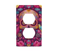 Cubierta decorativa para interruptor de luz, diseño de calavera del Día de los Muertos, 1 banda, para cocina, baño, tamaño 7 x 11,4 cm