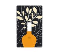 Cubierta decorativa para interruptor de luz, diseño de flores retro en un jarrón amarillo, 1 banda, para cocina, granja, dormitorio, baño, decoración artística