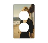 Cubierta decorativa para interruptor de luz, diseño de mujer con pelo rubio, 1 banda, para cocina, baño, tamaño 7 x 11,4 cm