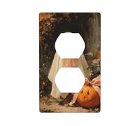 Cubierta decorativa para interruptor de luz, diseño vintage de fantasma en un bosque oscuro, 1 banda, para cocina, baño, tamaño 7 x 11,4 cm