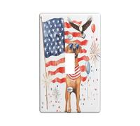 Cubierta decorativa para interruptor de luz Rhodesian Ridgeback del 4 de julio, placa de pared con 1 palanca única, placa de interruptor eléctrica de aniversario americano de 250 años, placa frontal