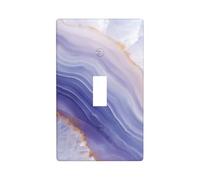 Cubierta decorativa para interruptor de luz violeta de ágata con una sola palanca de 1 banda, placa de pared para cocina, granja, dormitorio, baño, decoración artística