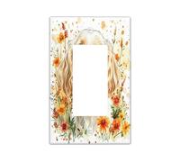 Cubierta decorativa para interruptor de perro cocker spaniel de otoño de acuarela de 1 banda, placa de pared floral otoñal para mascotas, placa frontal eléctrica para decoración de dormitorio y sala