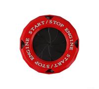 Cubierta decorativa para interruptor giratorio de arranque del motor del vehículo en aleación de zinc que ofrece un uso duradero y compatibilidad con varios modelos de coche (rojo con negro)