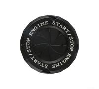 Cubierta decorativa para interruptor giratorio de arranque del motor del vehículo en aleación de zinc que ofrece un uso duradero y compatibilidad con varios modelos de coche (negro)