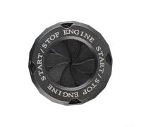 Cubierta decorativa para interruptor giratorio de arranque del motor del vehículo en aleación de zinc que ofrece un uso duradero y compatibilidad con varios modelos de coche (color titanio)