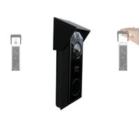 Cubierta decorativa para lluvia y sol, compatible con Eufy Security Video Doorbell E340 (solo 50,8 mm de ancho) - Carcasa protectora antirreflejos resistente a la intemperie - Plana (negro)