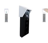Cubierta decorativa para lluvia y sol, compatible con Eufy Security Video Doorbell E340 (solo 50,8 mm de ancho) - Carcasa protectora antirreflejos resistente a la intemperie - Plana (blanco)