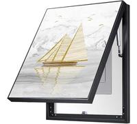 Cubierta decorativa para panel eléctrico montado en la pared con soportes hidráulicos de varilla