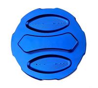 Cubierta decorativa para tanque de combustible de aleación de aluminio para motocicletas y triciclos eléctricos, diseñada para mejorar la estética y proteger la tapa del tanque de combustible (azul)