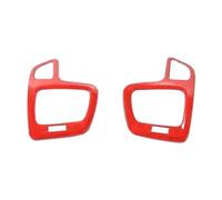 Cubierta Decorativa Salida Ventilación Aire Acondicionado Lateral Salpicadero Interior Coche ABS Para Jeep Para Compass 2017 2018 2019 2020(Red)