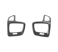 Cubierta Decorativa Salida Ventilación Aire Acondicionado Lateral Salpicadero Interior Coche ABS Para Jeep Para Compass 2017 2018 2019 2020(Carbon fiber grain)