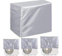 Cubierta del Acondicionador de Aire, Cubierta de Aire Acondicionado Impermeable, Cubierta de Protección del Aire Acondicionado, Funda Aire Acondicionado Exterior, Impermeable (Plata) (94*40*73CM)