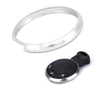 Cubierta del Anillo del Llavero, Akozon Aluminio Inteligente Cubierta del Borde del Anillo del Llavero Repuesto para Mini R55 R56 R57 R58 R59 R60(Plata)