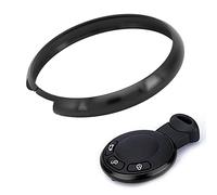 Cubierta del Anillo del Llavero, Akozon Aluminio Inteligente Cubierta del Borde del Anillo del Llavero Repuesto para Mini R55 R56 R57 R58 R59 R60(Negro)