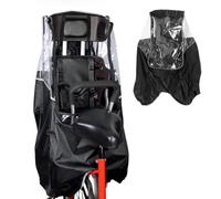Cubierta del asiento del niño de la bicicleta, Negro, Bicicleta Asiento trasero del niño cubierta de la lluvia Cubierta de lluvia portátil para el asiento de la bici del niño