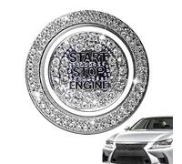 Cubierta del botón de arranque del motor, calcomanías de de diamantes de imitación, cubierta de botón de encendido, adhesivo de precisión, para mujeres, hombres, niñas, vehículos, SUV, interior