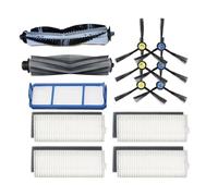 Cubierta Del Cepillo Principal Del Rodillo Filtro De Cepillo Lateral Piezas De Paño De Fregona, Compatible Con AMIBOT Animal Premium H2O Connect X782, Robot Aspirador(Set 8)