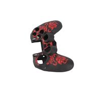 Cubierta del Controlador Gamepad, Cubierta de Silicona de Superficie Antideslizante para el Controlador PS4, Cubiertas para Sony PS4, Proporciona una Experiencia Más Cómoda Accesorios(Black+Red)