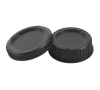 Cubierta del cuerpo de la cámara de plástico negro + tapa trasera del objetivo para réflex digital Nikon