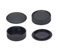 Cubierta del cuerpo de la cámara y tapa de lente trasera compatible con cámara Leica L39 M39 y lente de montaje de tornillo de 39 mm (2+2 paquetes)
