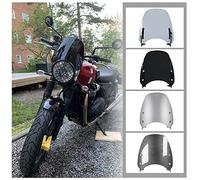 Cubierta del deflector del parabrisas de la motocicleta con soporte para A Street Twin 900 Parabrisas Deflectores de viento Pare-brise Protector Carenado frontal 2019-2022 (humo ligero)