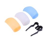 Cubierta del difusor de Flash emergente 3 en 1 3 Colores para cámaras DSLR SLR, suaviza la luz intensa y Reduce los Ojos Rojos, difusor de Rebote Universal para cámara
