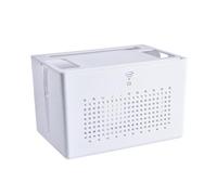 Cubierta del enrutador - ABS , Diseño De Doble Capa Desmontable, De Almacenamiento Para Router WiFi, Organizador De Gestión De Cables, Ranuras De Ventilación, Soporte Para Regleta
