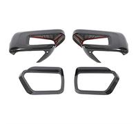 Cubierta del espejo retrovisor de la puerta para F150 2021 2022, carcasa de espejo retrovisor de lluvia, cejas, calcomanías decorativas exteriores para coche, accesorios de ajuste (color: negro)