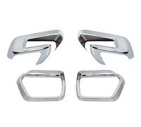 Cubierta del espejo retrovisor de la puerta para F150 2021 2022, carcasa de espejo retrovisor de lluvia, cejas, calcomanías decorativas exteriores para coche, accesorios de ajuste (color: negro