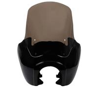 Cubierta del Faro Delantero de 15 Pulgadas Compatible con Modelos de Súper Bob de la Fat Weat Street Bob súper Ancho del Jinete(Gloss Black-Smoke)