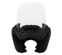 Cubierta del Faro Delantero de 15 Pulgadas Compatible con Modelos de Súper Bob de la Fat Weat Street Bob súper Ancho del Jinete(Matte Black-Clear)