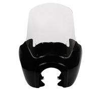 Cubierta del Faro Delantero de 15 Pulgadas Compatible con Modelos de Súper Bob de la Fat Weat Street Bob súper Ancho del Jinete(Gloss Black-Clear)