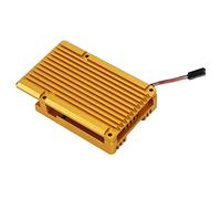 Cubierta del Gabinete, Aleación de Aluminio Arnés Alto Estuche Protector Duradero Disipación de Calor Rápida con Ventilador de Enfriamiento Dual para Raspberry Pi 4