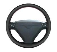 Cubierta del Mango Volante Funda De Cuero Trenzado para Volante para Volvo S80 XC70 S60 XC90 Funda Original Personalizada para Volante De Coche.(Red Thread)