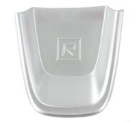 Cubierta del marco del volante para Volvo XC40 2019-2020, accesorio interior mate ABS de fibra de carbono, color plateado