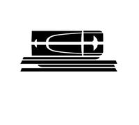 Cubierta del Motor del Capó del Coche Vinilo Maletero Trasero Cuerpo Kit Calcomanía Raya Lateral Falda Pegatina, Apto para Mini Cooper Countryman R60 JCW (Black)