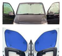 Cubierta del Parabrisas Compatible con Ford Transit Custom (2012-Date)(Conjunto Frontal) Color de Respaldo de Azul, Reversible