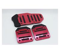 cubierta del pedal Almohadillas Pedal Cubiertas Automóvil Parada Manual Freno Modificado Acelerador Embrague Aleación Aluminio Almohadilla Antideslizante Goma(RED)