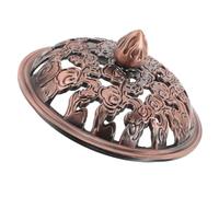 Cubierta del Quemador de Incienso Encantadora Cubierta de Metal Encantador Adorno de Incienso Accesorio de Vela Adornado Incienso decoración Cuenco Elegante Tapa del Quemador Cobre