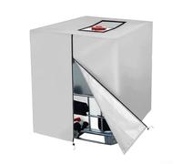 Cubierta del tanque, Tanque de agua 210D 1000L IBC Tote reforzado Cremallera impermeable, Protección contra la lluvia Aislamiento térmico Cubierta de fábrica (plata)