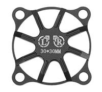 Cubierta del ventilador de refrigeración RC Pequeña aleación de aluminio Control remoto Motor eléctrico del coche Cubierta del ventilador de refrigeración ESC 30x30 mm Durable (Negra)