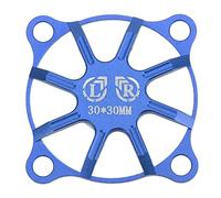 Cubierta del ventilador de refrigeración RC Pequeña aleación de aluminio Control remoto Motor eléctrico del coche Cubierta del ventilador de refrigeración ESC 30x30 mm Durable (Azul oscuro)