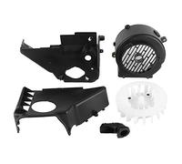 Cubierta del ventilador del motor Conjunto de refrigeración de la cubierta de aire apto para motores GY6 125/150cc ATV, Go Kart, Buggy, Scooter - Construcción de plástico duradero